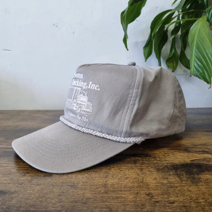 Vintage American Trucker Hat Snapback cap one size adjustable grey Nash Trucking