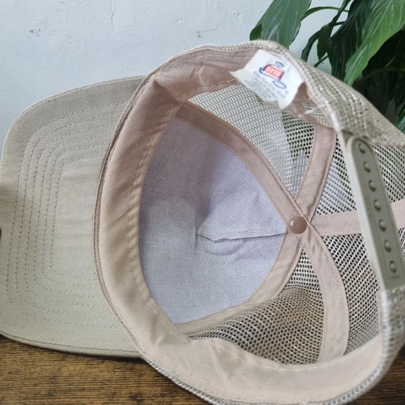 Vintage American Baseball Hat Snapback cap one size adjustable beige Hudson Car club