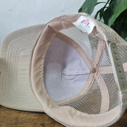 Vintage American Baseball Hat Snapback cap one size adjustable beige Hudson Car club