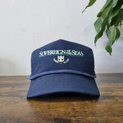 Vintage American Trucker Hat Snapback cap one size adjustable navy sovereign of the seas