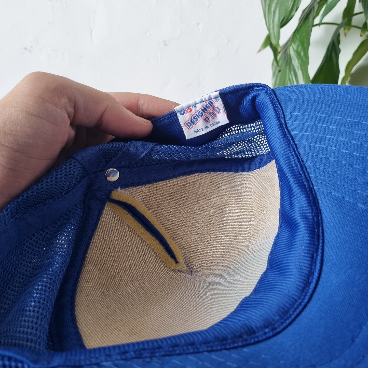 Vintage American Trucker Hat Snapback cap one size adjustable Blue Johnstone