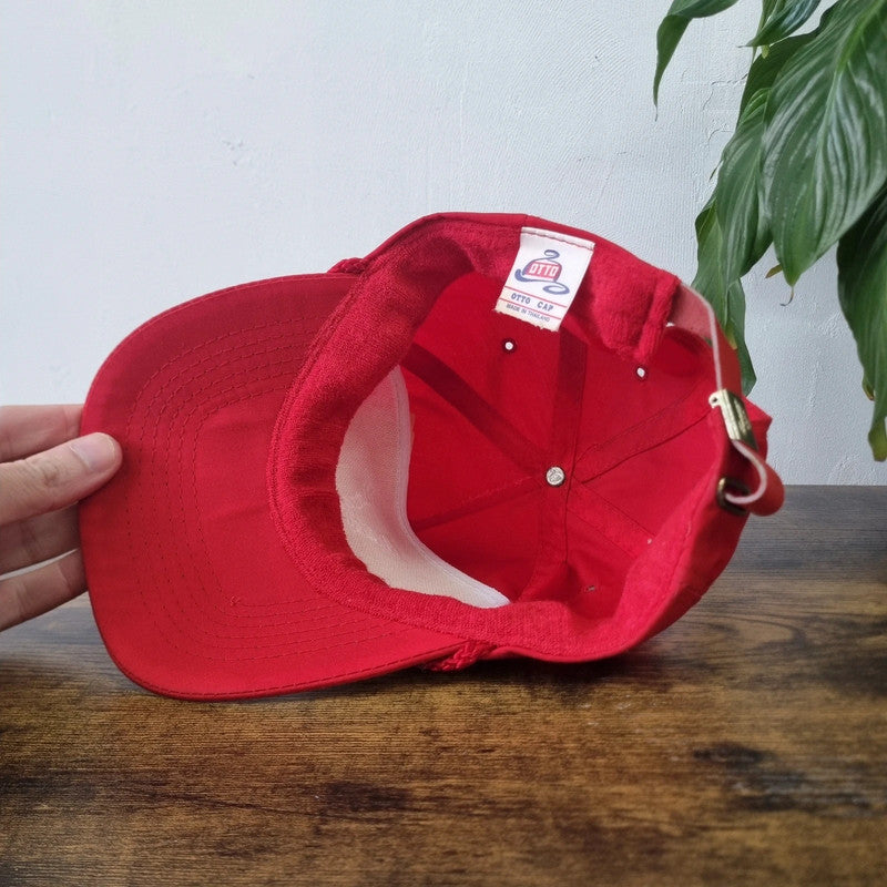 Vintage American Trucker Hat snapback mesh one size adjustable red white ivomec