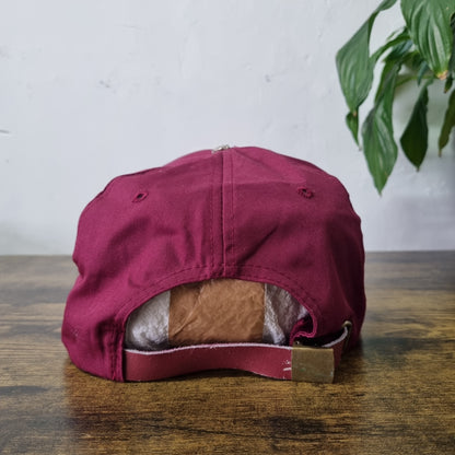 Vintage American Trucker Hat Snapback cap one size burgundy las vegas poker