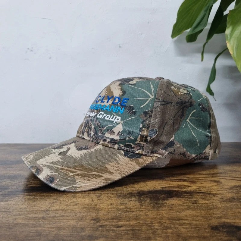 Vintage American Baseball Hat Snapback cap one size khaki brown realtree clyde power group