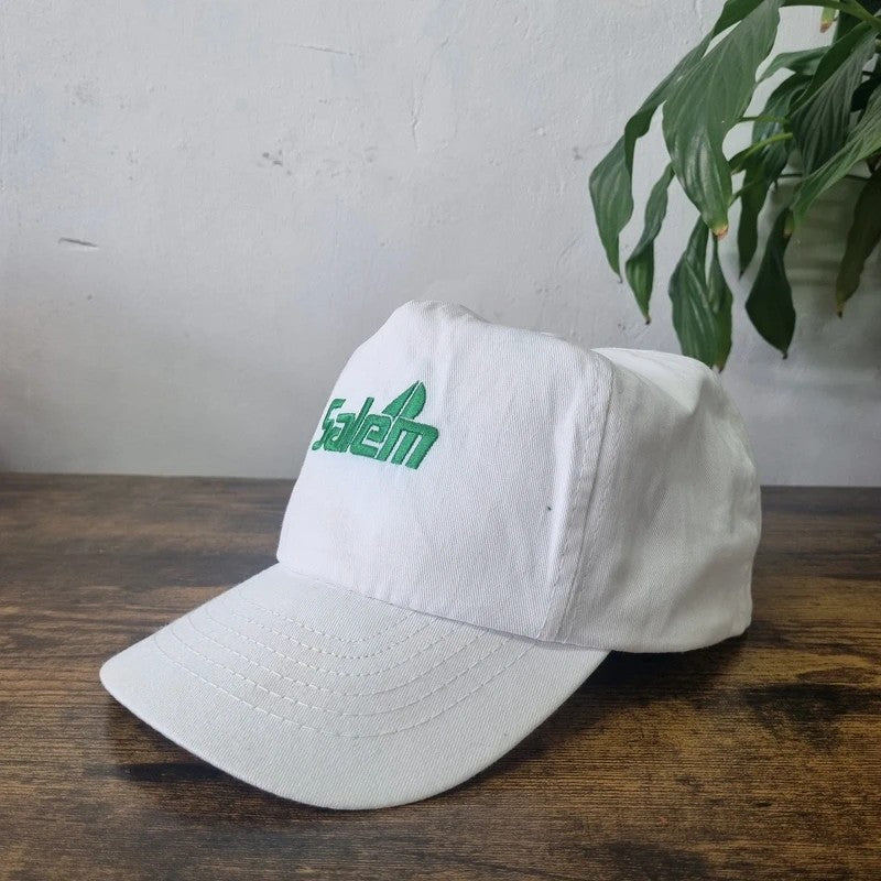 Vintage American Trucker Hat Snapback cap one size adjustable white Salem