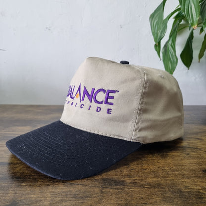 Vintage American Trucker Hat Snapback cap one size beige Black Balance Herbicide