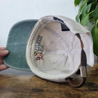 Vintage American Baseball Hat Snapback cap one size adjustable beige green big cypress tiger