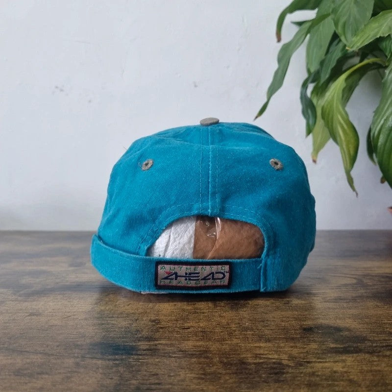 Vintage American Baseball Hat Snapback cap one size adjustable green beige puerto rico