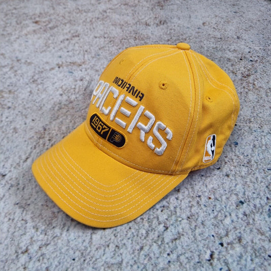 Adidad NBA Indiana Pacers Hat Adjustable Loop Cap Yellow Retro
