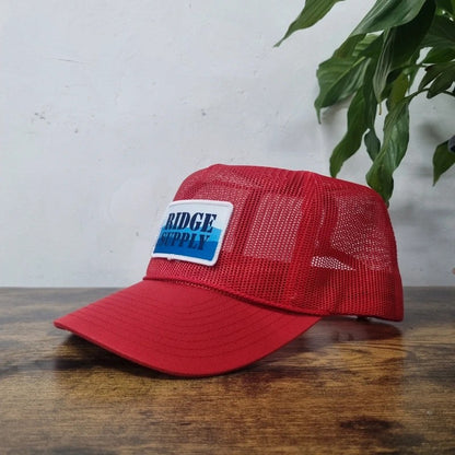 Vintage American Baseball full mesh Hat Snapback cap one size adjustable red ridge supply