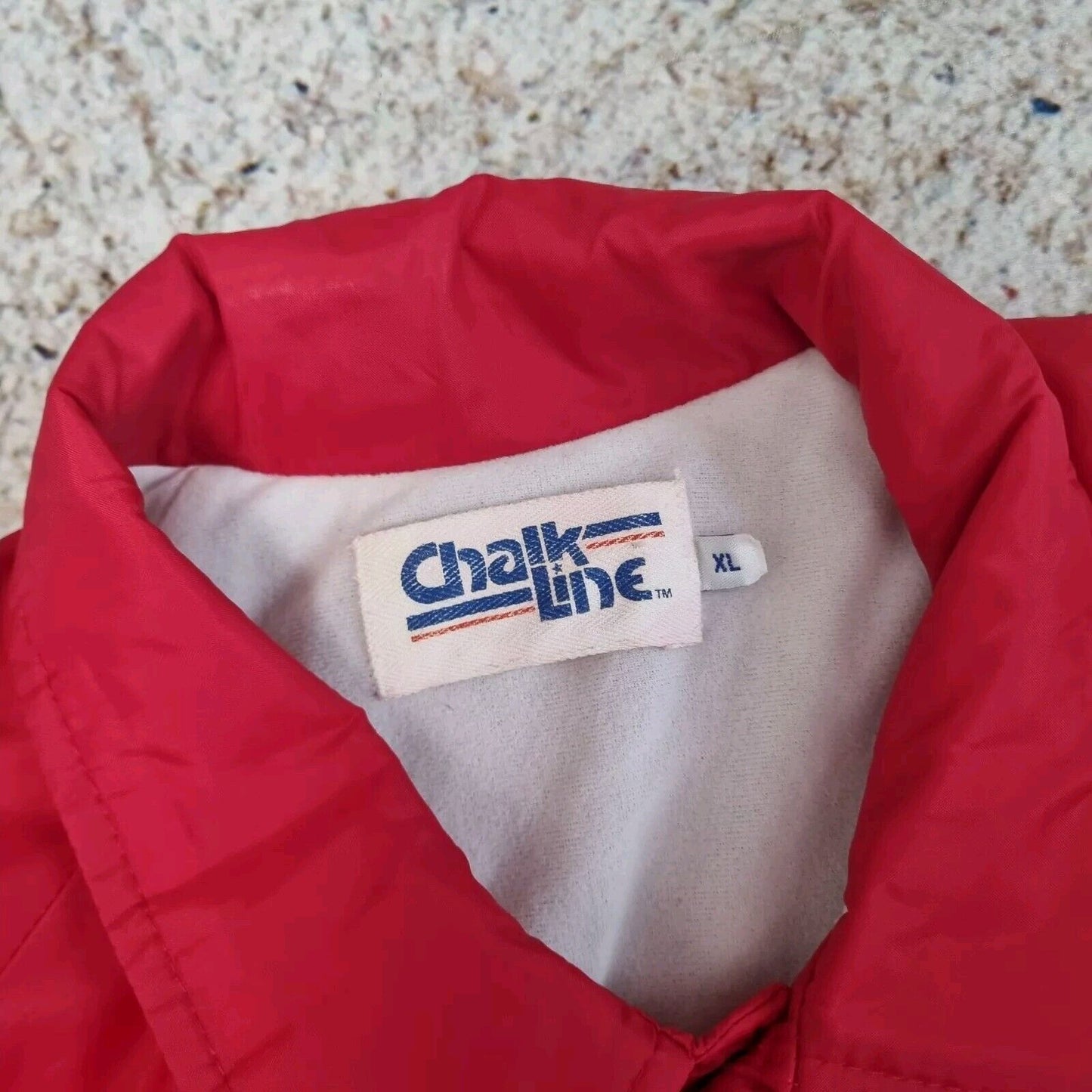 Chalk Line San Francisco 49ers Coach Varsity Jacket 90s - Size XL Red Vintage