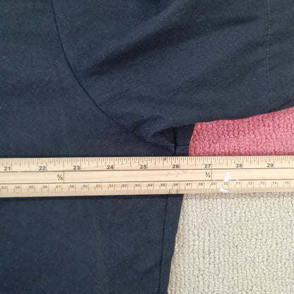 Vintage Dickies Boxy Fit Cropped Shirt Short Sleeve XL plain Black Button Up Skater Y2K Surf