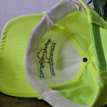 Vintage American Trucker Hat Snapback cap one size neon yellow Erickson Boiler P