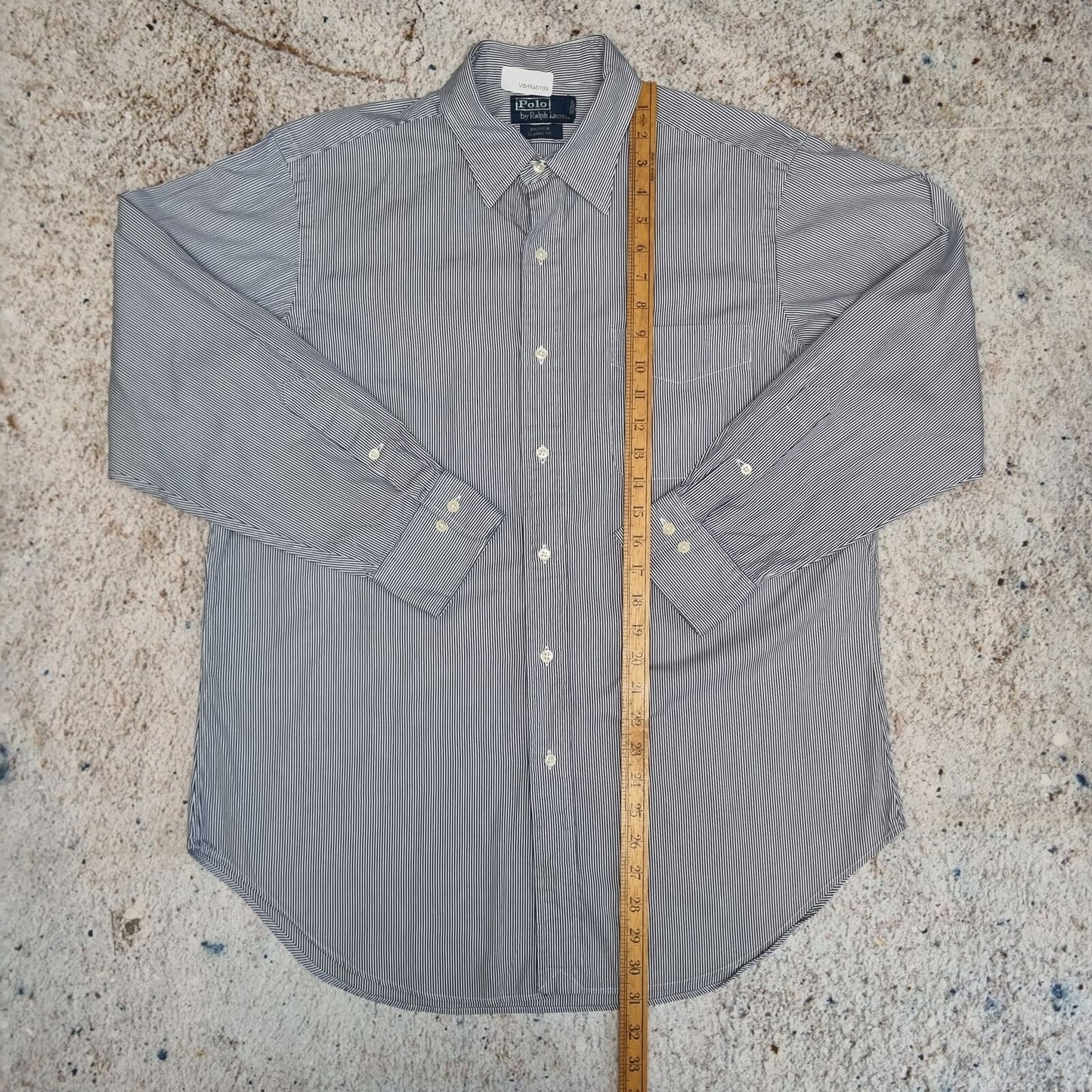 Ralph Lauren SHIRT ANDREW CLASSIC FIT STRIPE 32 33 - Blue - Size 16