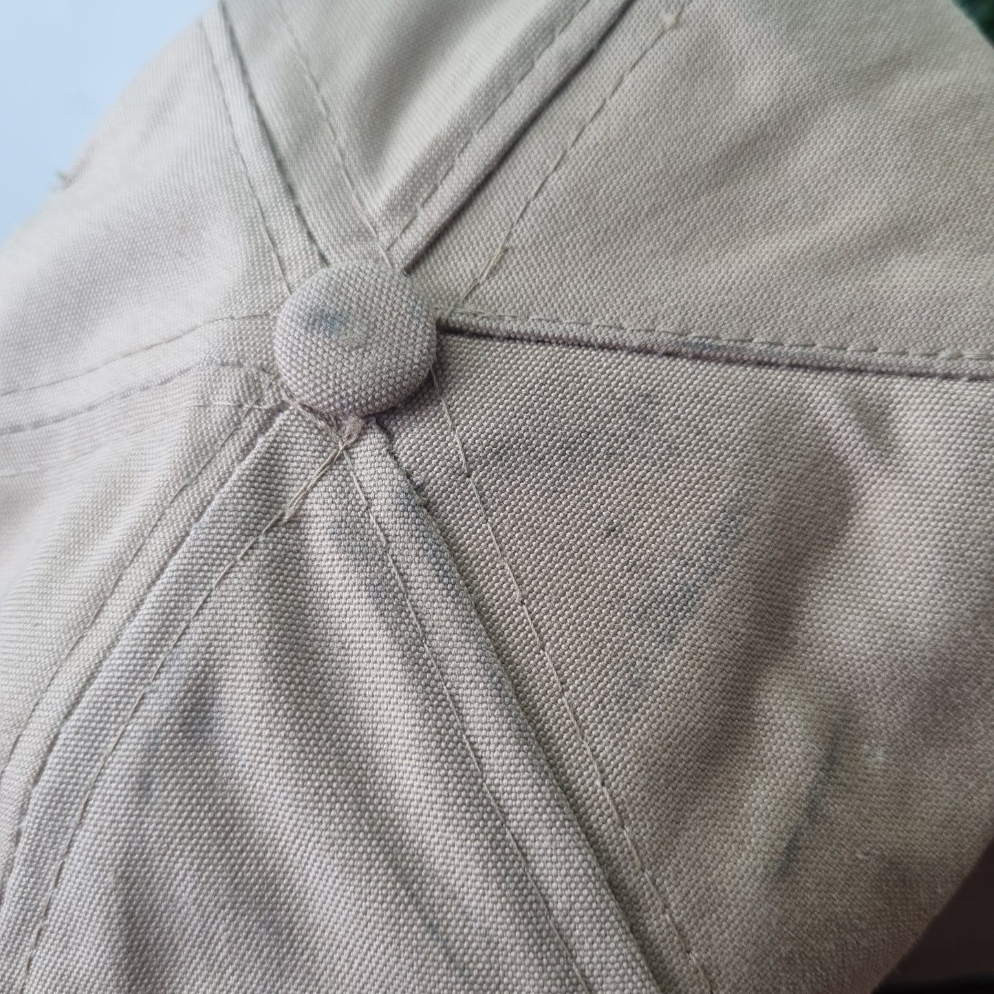 Vintage American Trucker Hat Snapback cap one size adjustable beige Solid Gold F