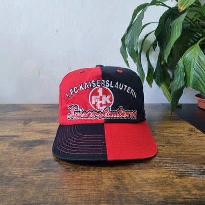 Vintage Baseball Hat Snapback cap one size black red 1 FC kaiserslautern bundesliga 90s