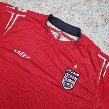Umbro ENGLAND JERSEY FOOTBALL SHIRT 2004 - Red - Size XL