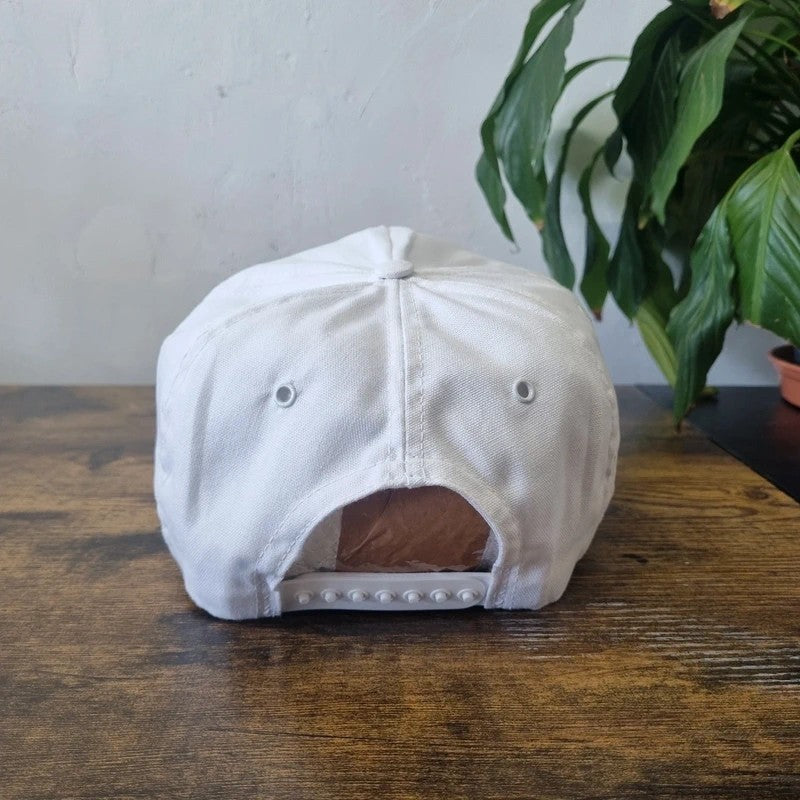 Vintage American Trucker Hat Snapback cap one size adjustable Syracuse University white