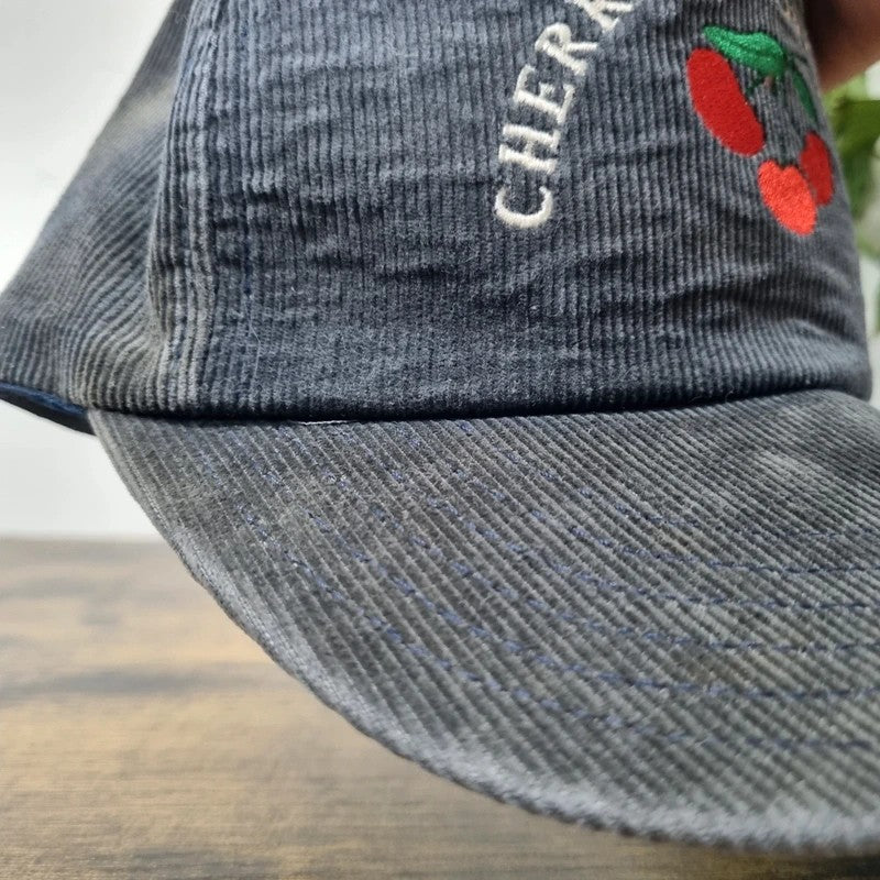Vintage American Trucker Hat Snapback cap one size adjustable faded navy cherry bay