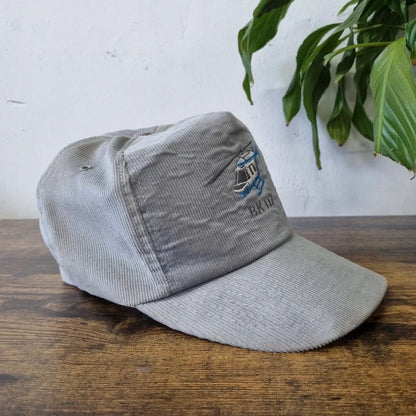 Vintage American Trucker Hat Snapback cap one size adjustable grey helicopter bk117