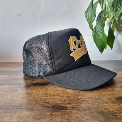 Vintage American Trucker Hat Snapback cap one size adjustable black 10-50 club