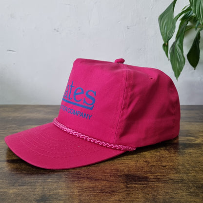 Vintage American Trucker Hat Snapback cap one size red Slates construction