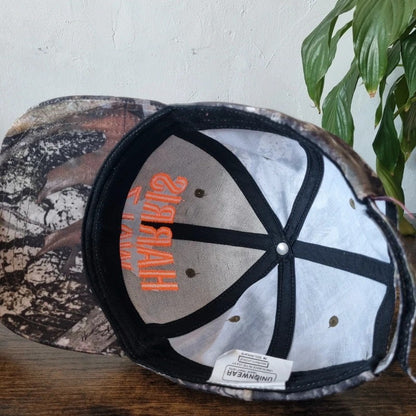 Vintage American Baseball Hat Snapback cap one size adjustable Harris Walz brown realtree