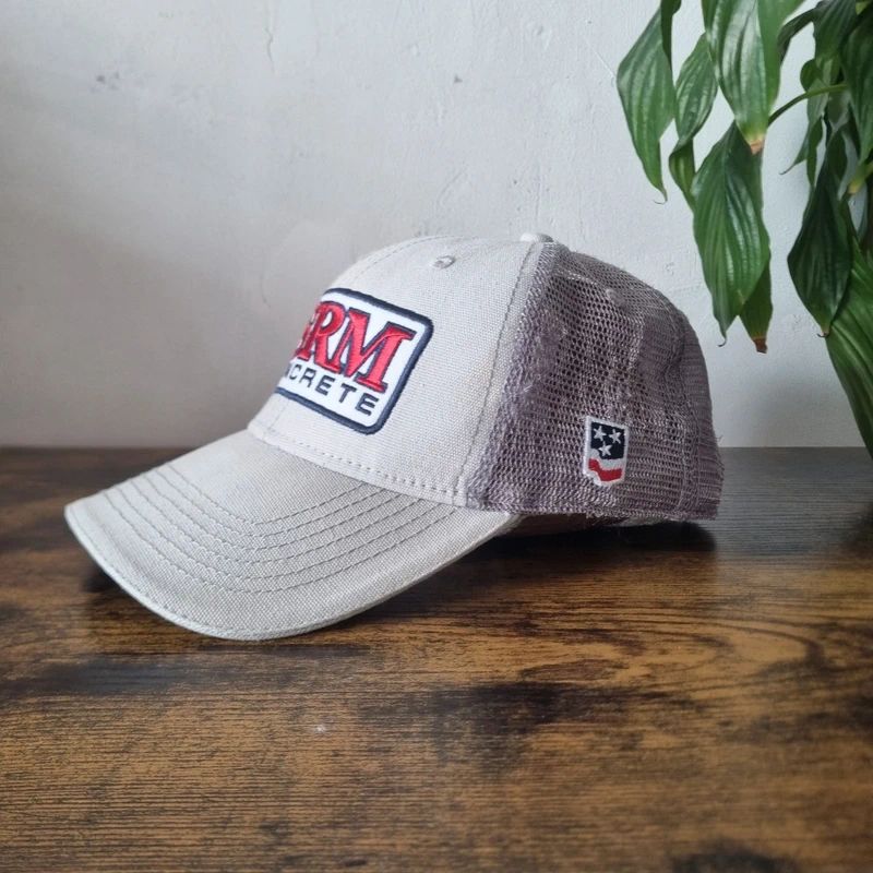 American baseball Hat Snapback cap one size adjustable grey SRM concrete