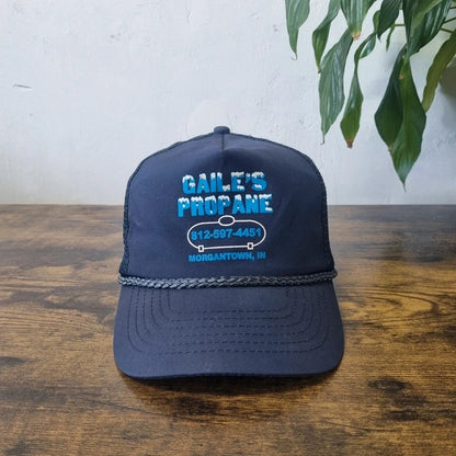 Vintage American Trucker Hat Snapback cap one size adjustable navy Gaile's propane