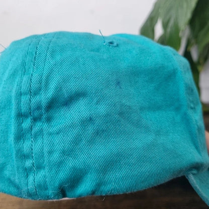 Vintage American Trucker Hat Snapback cap one size adjustable turquoise green pirates University