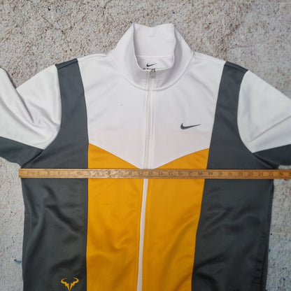 Nike Rafa Nadal 2010 World Tour Jacket, Size XL White Yellow Grey