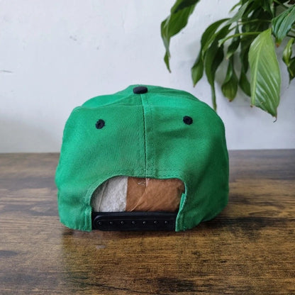 Vintage American Baseball Hat Snapback cap one size adjustable green black quacker state racing