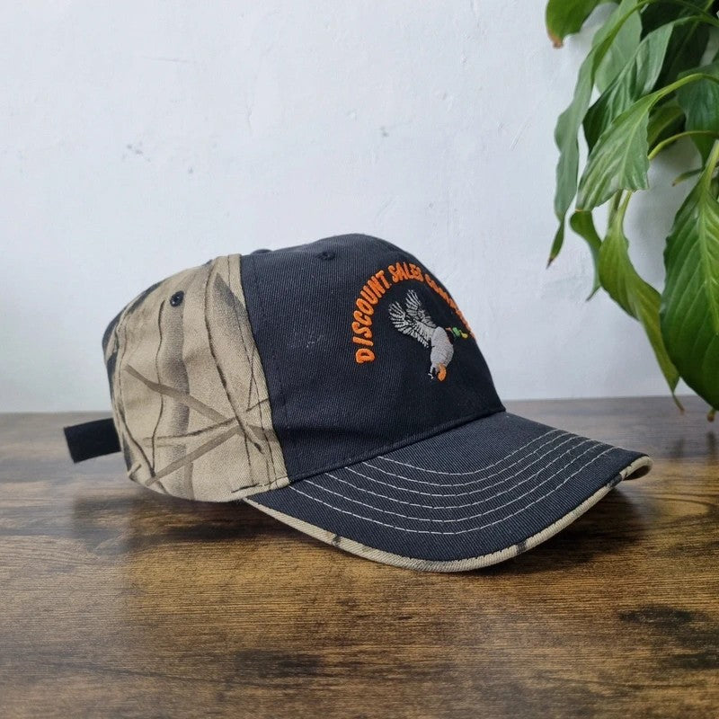 Vintage American Baseball Hat Snapback cap one size adjustable black khaki camo duck