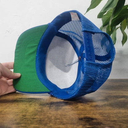 Vintage American Trucker Hat Snapback cap one size blue Waterama Block Official