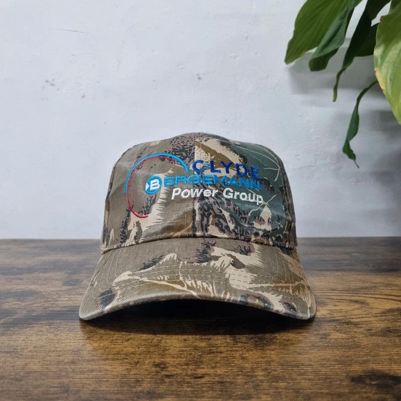 Vintage American Baseball Hat Snapback cap one size khaki brown realtree clyde power group