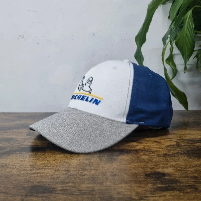 Vintage American Baseball Hat Snapback cap one size adjustable navy blue Michelin
