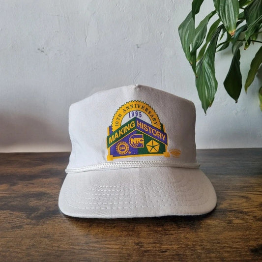 Vintage American Trucker Hat Snapback cap one size white United Auto Workers