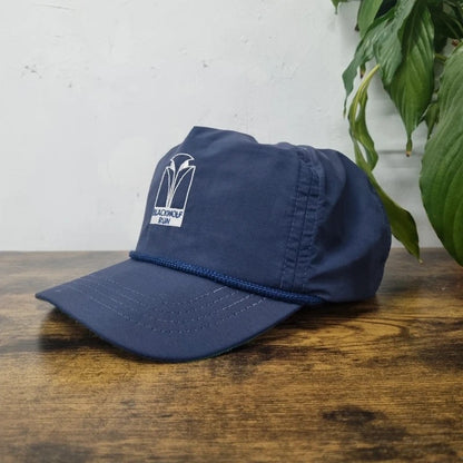 Vintage American Trucker Hat Snapback cap one size adjustable navy blackwolf run