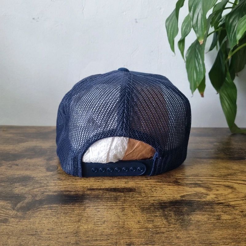 Vintage American Trucker Hat Snapback cap one size adjustable rock creek duck navy
