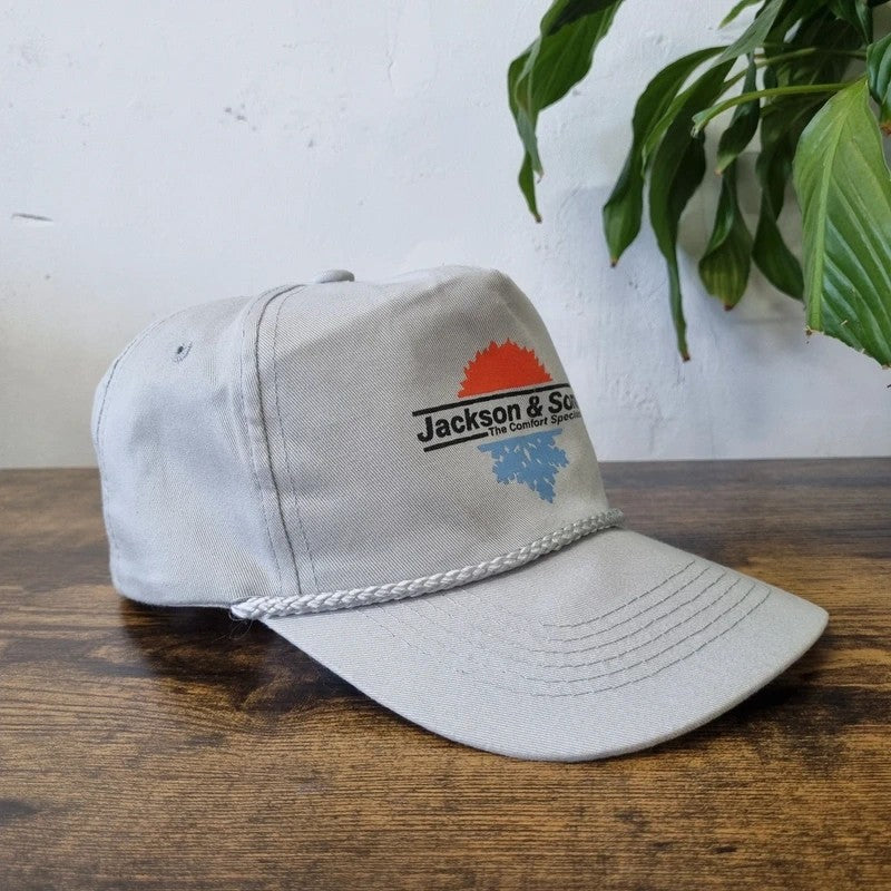 Vintage American Trucker Hat Snapback cap one size adjustable grey Jackson & sons