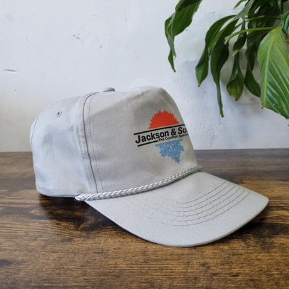 Vintage American Trucker Hat Snapback cap one size adjustable grey Jackson & sons