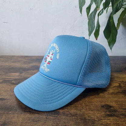 Vintage American Trucker Hat Snapback cap one size blue Home of the America's Cup San Diego