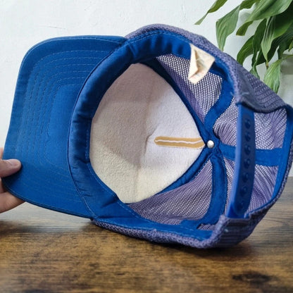 Vintage American Trucker Hat Snapback cap one size adjustable blue white prestige pools