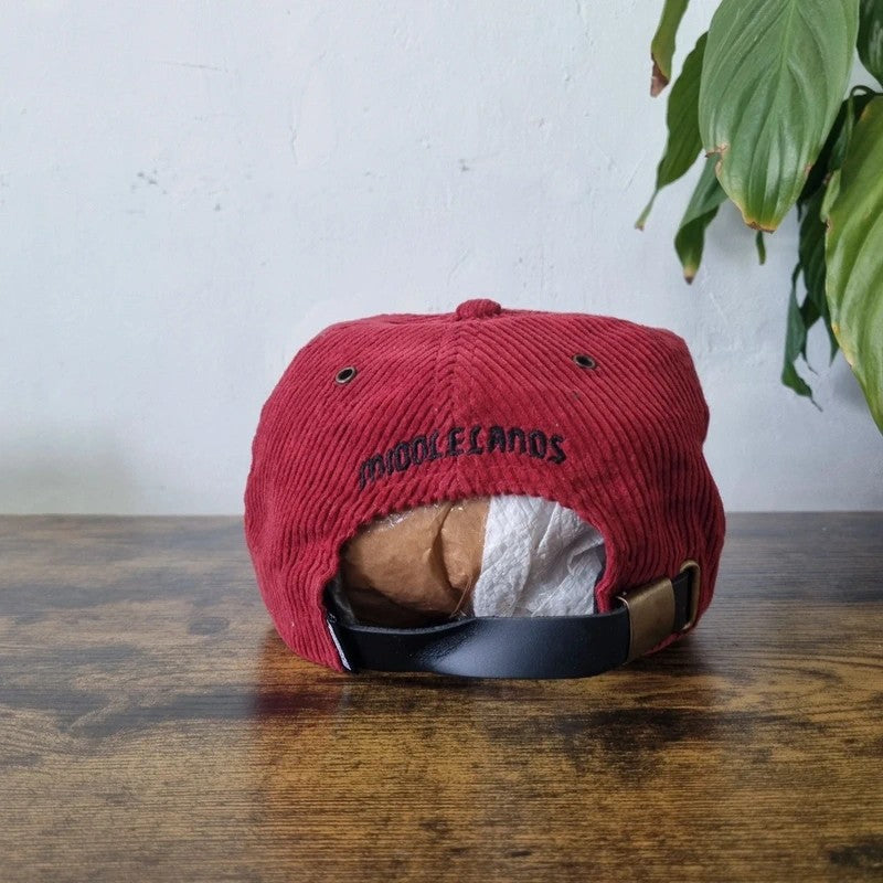 Vintage American Baseball Hat Snapback cap one size adjustable burgundy middlelands football