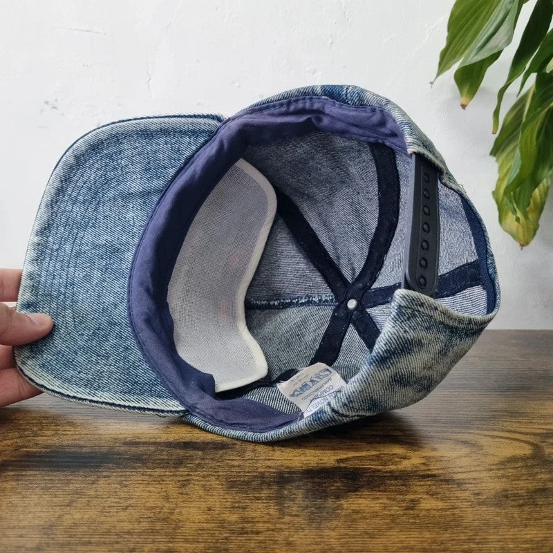 Vintage American Baseball Hat Snapback cap one size adjustable faded denim san Francisco