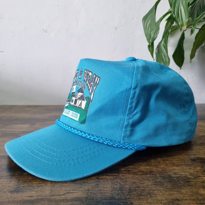 Vintage American Baseball Hat Snapback cap one size blue lepley construction
