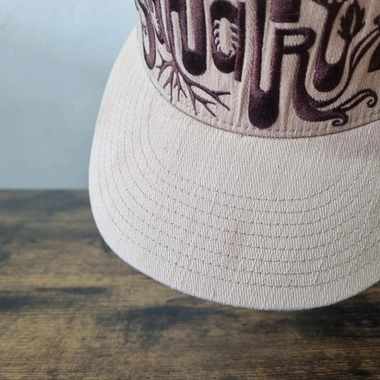 Vintage Santa Cruz Baseball Hat Snapback cap size L XL beige brown