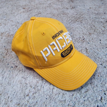 Adidad NBA Indiana Pacers Hat Adjustable Loop Cap Yellow Retro