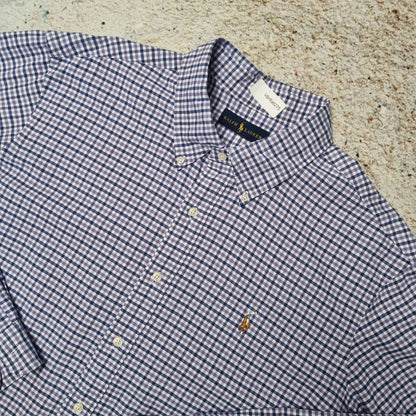 Ralph Lauren OXFORD SHIRT CHECK LONG SLEEVE - Purple - Size XL