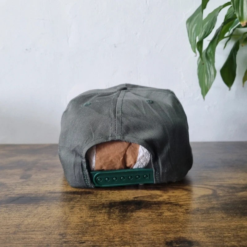 Vintage American Trucker Hat Snapback cap one size adjustable green HV 02 lion